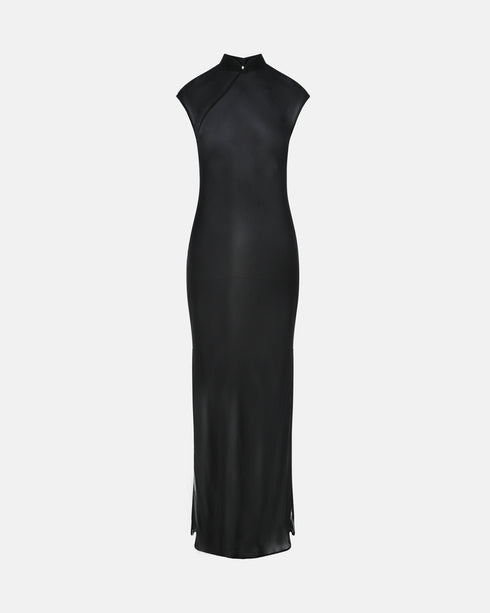Sheer Long Black Dress